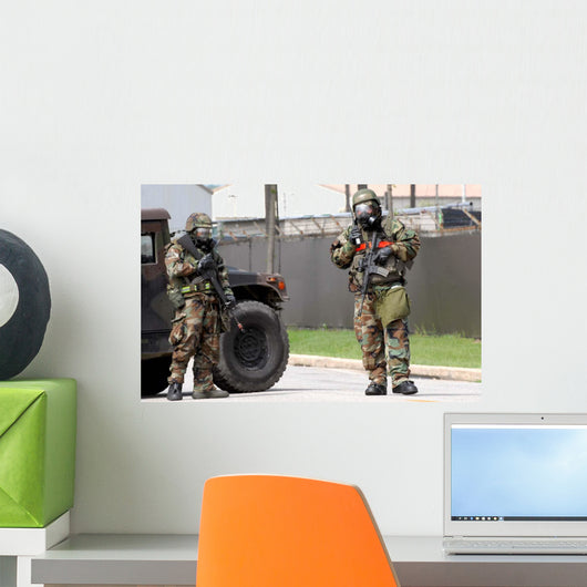 Soldiers Stand Guard Intersection Wall Decal