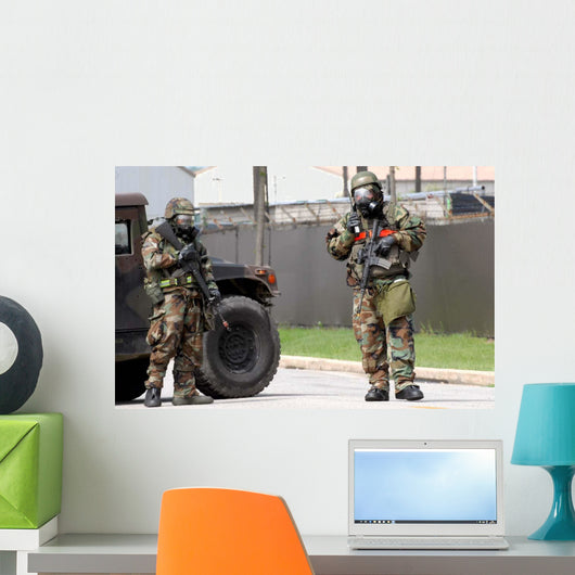 Soldiers Stand Guard Intersection Wall Decal