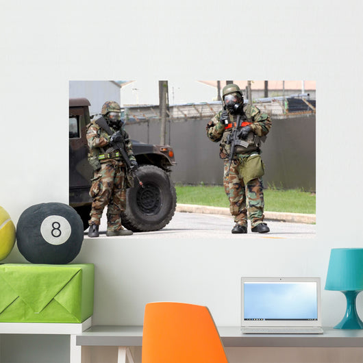 Soldiers Stand Guard Intersection Wall Decal