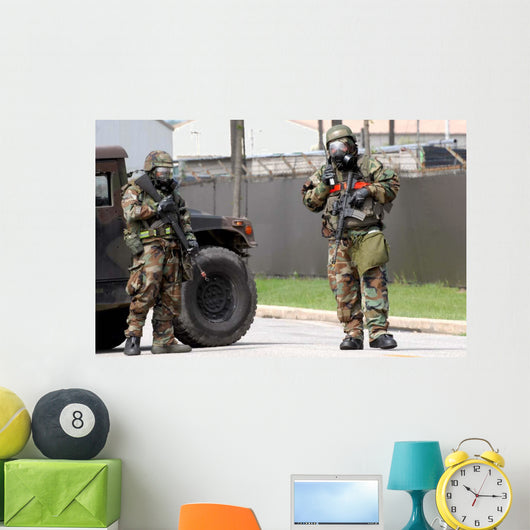 Soldiers Stand Guard Intersection Wall Decal