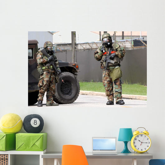 Soldiers Stand Guard Intersection Wall Decal