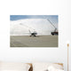 F-18 Aircraft Taxies beneath Wall Decal