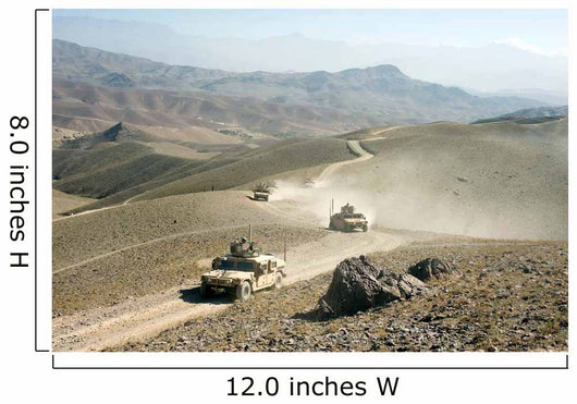 Humvees Traverse Rugged Mountain Wall Decal