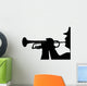 Servicemember Plays Tune during Wall Decal