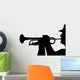 Servicemember Plays Tune during Wall Decal
