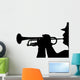 Servicemember Plays Tune during Wall Decal