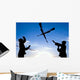 Soldiers Practice Over-the-head Rifle Wall Decal