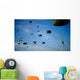 Soldiers Descend under Parachute Wall Decal