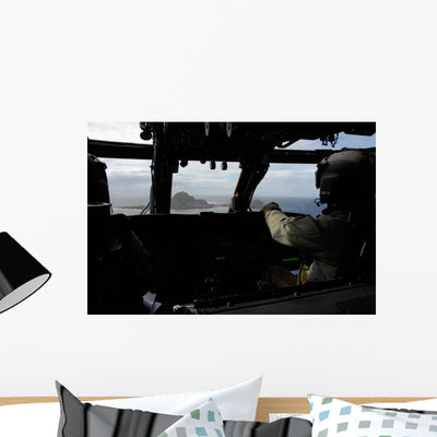 Aircrews Approach Farallon Island Wall Decal shown on a wall