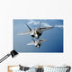 Two F-22 Raptors Fly Wall Decal Design 1