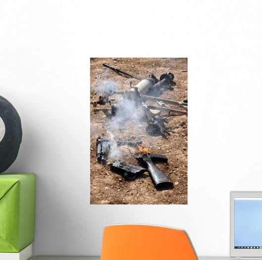 Pieces Enemy Weapons Lay Wall Decal