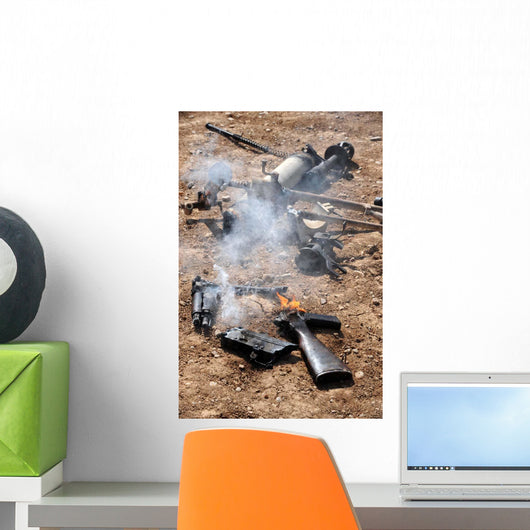 Pieces Enemy Weapons Lay Wall Decal
