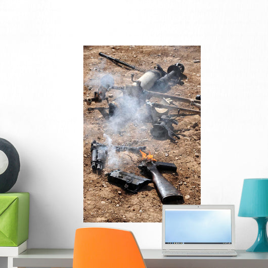 Pieces Enemy Weapons Lay Wall Decal