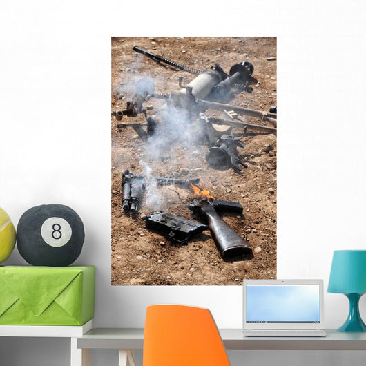 Pieces Enemy Weapons Lay Wall Decal