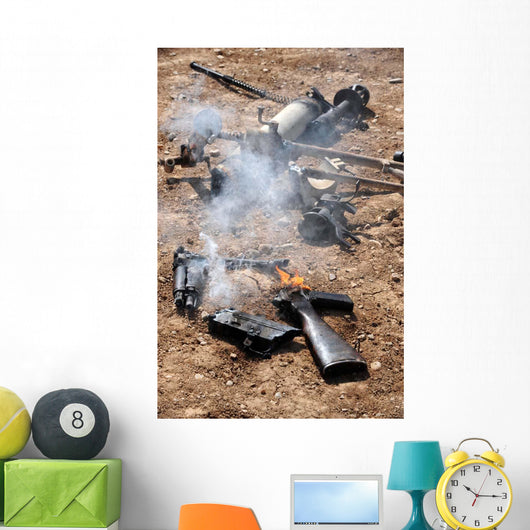 Pieces Enemy Weapons Lay Wall Decal