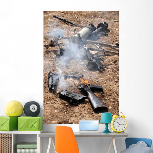 Pieces Enemy Weapons Lay Wall Decal
