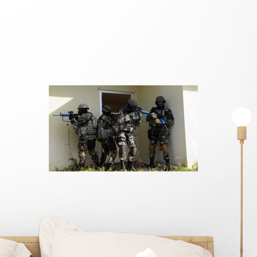 Security Forces Members Perform Wall Decal