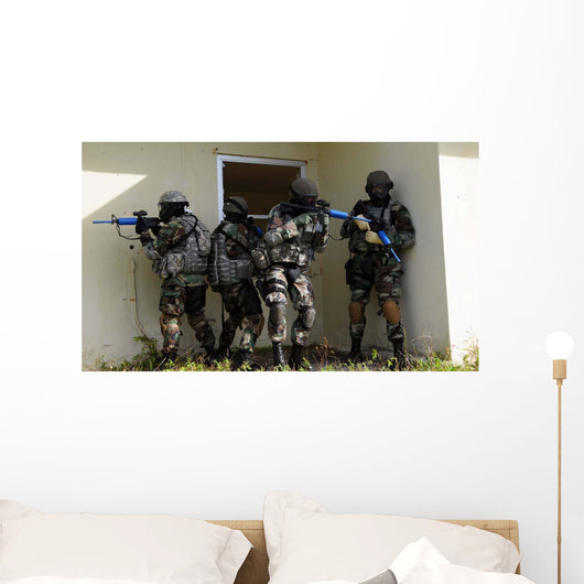 Security Forces Members Perform Wall Decal