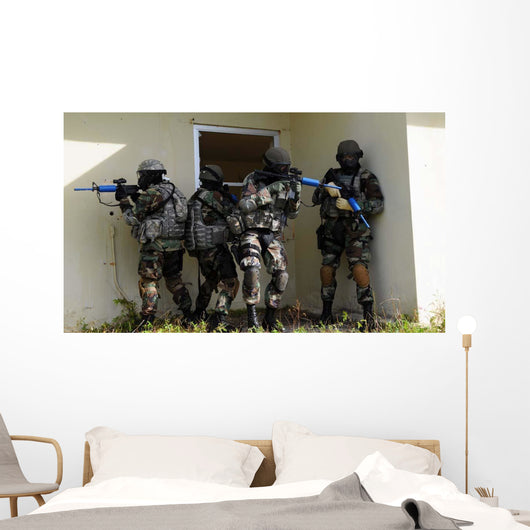 Security Forces Members Perform Wall Decal