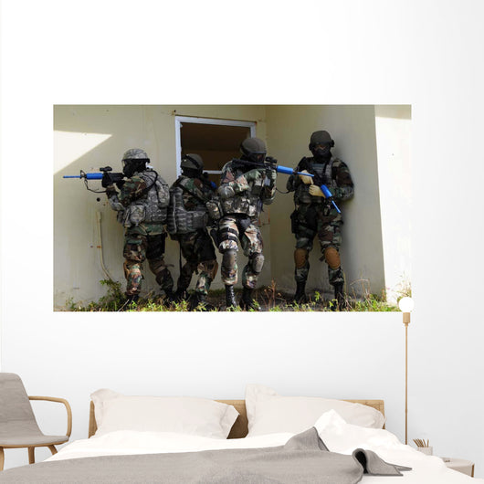 Security Forces Members Perform Wall Decal