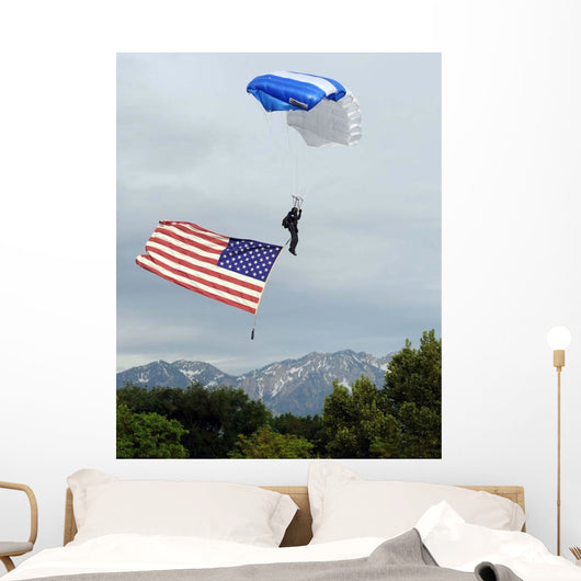 Airman Floats through Sky Wall Decal