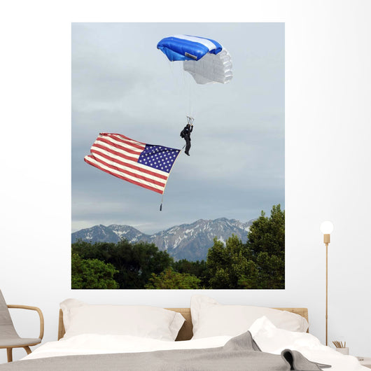 Airman Floats through Sky Wall Decal