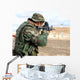Soldier Fires Rounds down Wall Decal