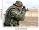Soldier Fires Rounds down Wall Decal