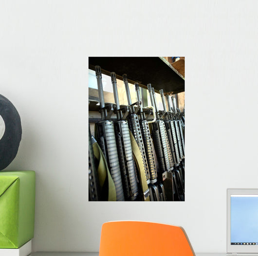 Assault Rifles Stand Ready Wall Decal