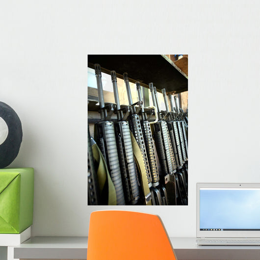 Assault Rifles Stand Ready Wall Decal