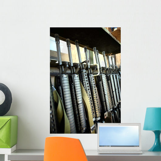 Assault Rifles Stand Ready Wall Decal