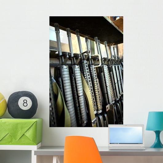 Assault Rifles Stand Ready Wall Decal