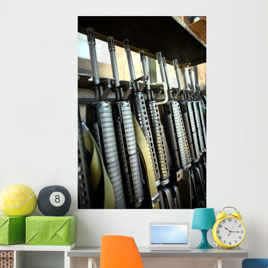 Assault Rifles Stand Ready Wall Decal
