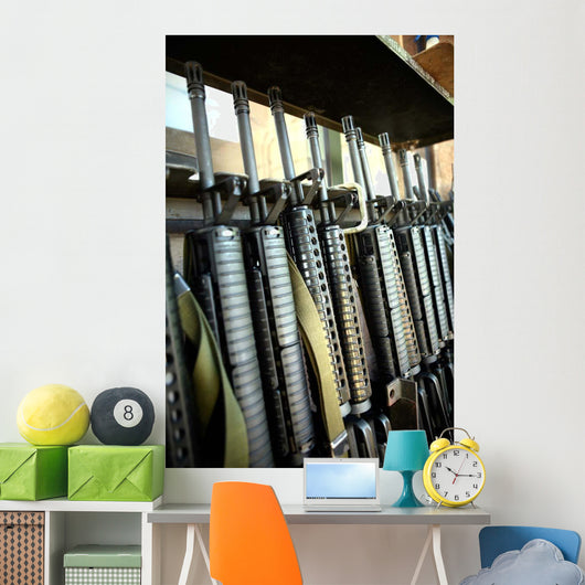 Assault Rifles Stand Ready Wall Decal