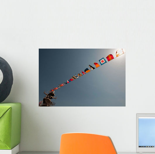 Flags Fly over Deck Wall Decal