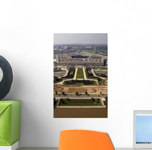Aerial Photograph Pentagon with Wall Decal Design 1