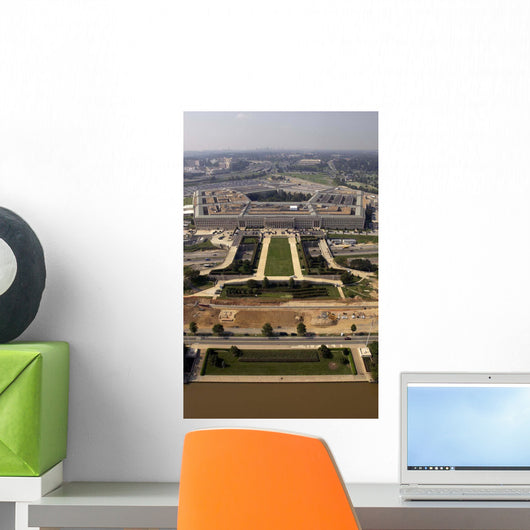 Aerial Photograph Pentagon with Wall Decal Design 1