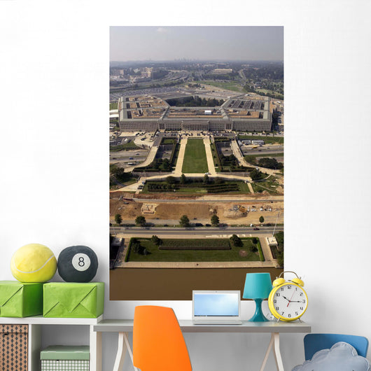 Aerial Photograph Pentagon with Wall Decal Design 1