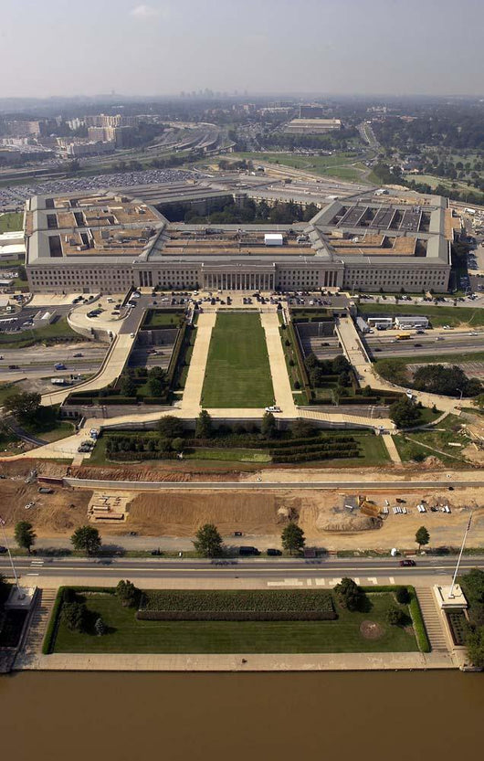 Aerial Photograph Pentagon with Wall Decal Design 1