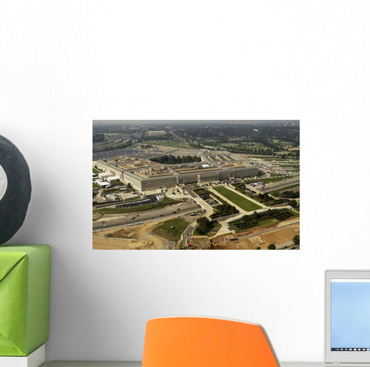 Aerial Photograph Pentagon with Wall Decal Design 2