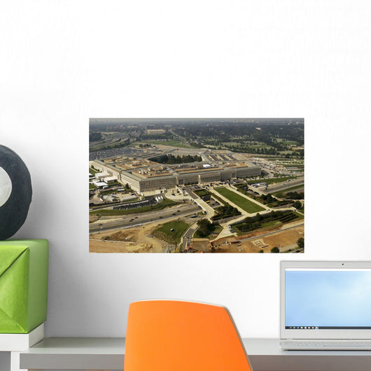 Aerial Photograph Pentagon with Wall Decal Design 2