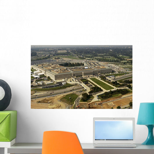 Aerial Photograph Pentagon with Wall Decal Design 2