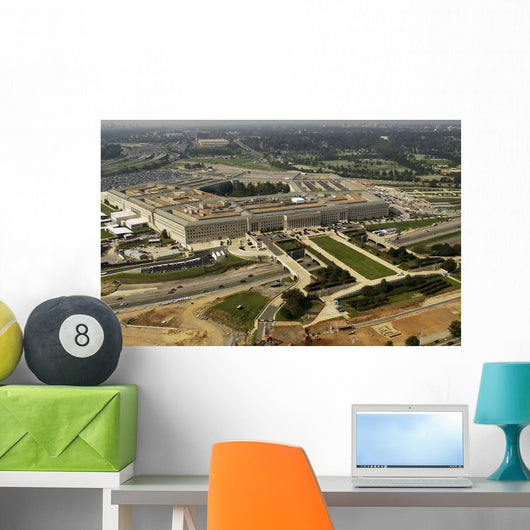 Aerial Photograph Pentagon with Wall Decal Design 2