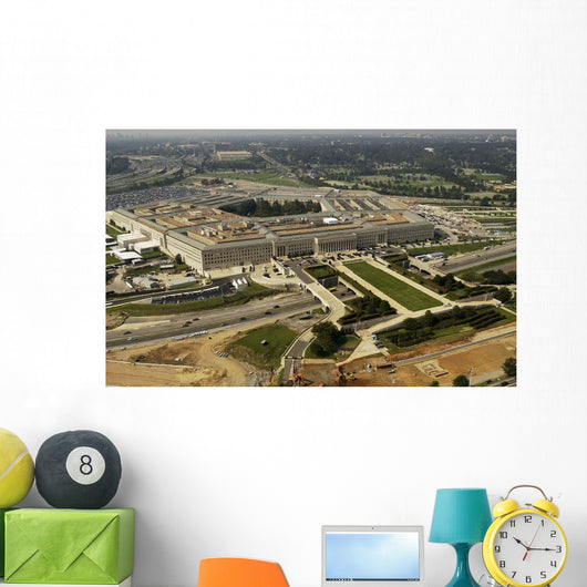 Aerial Photograph Pentagon with Wall Decal Design 2