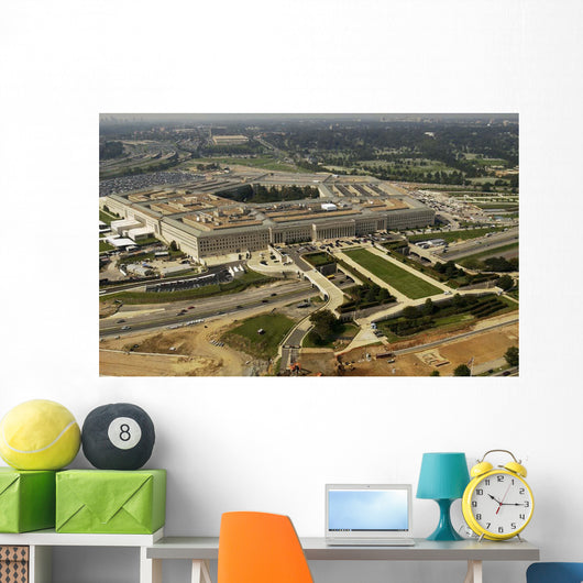 Aerial Photograph Pentagon with Wall Decal Design 2