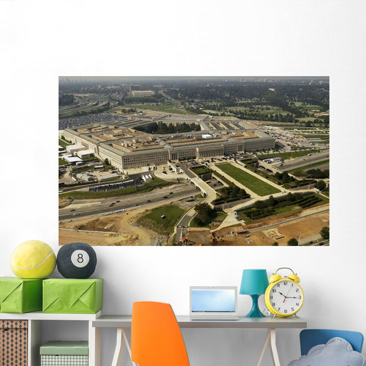 Aerial Photograph Pentagon with Wall Decal Design 2