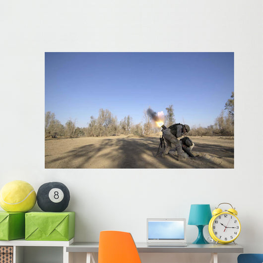 Us Army Soldiers Firing Wall Decal Design 1