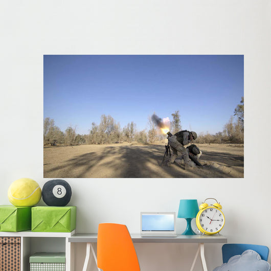 Us Army Soldiers Firing Wall Decal Design 1