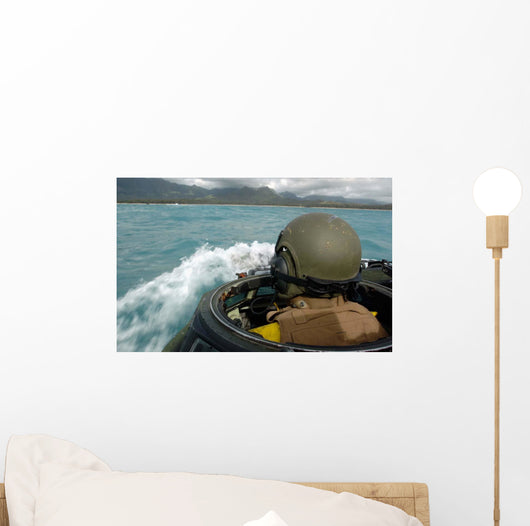 Us Marine Driving Amphibious Wall Decal