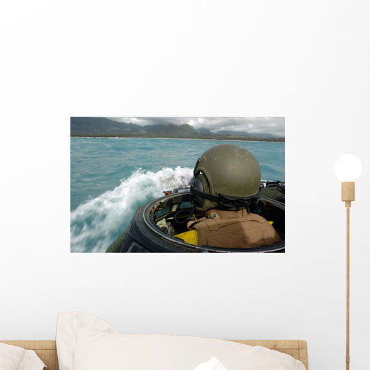 Us Marine Driving Amphibious Wall Decal